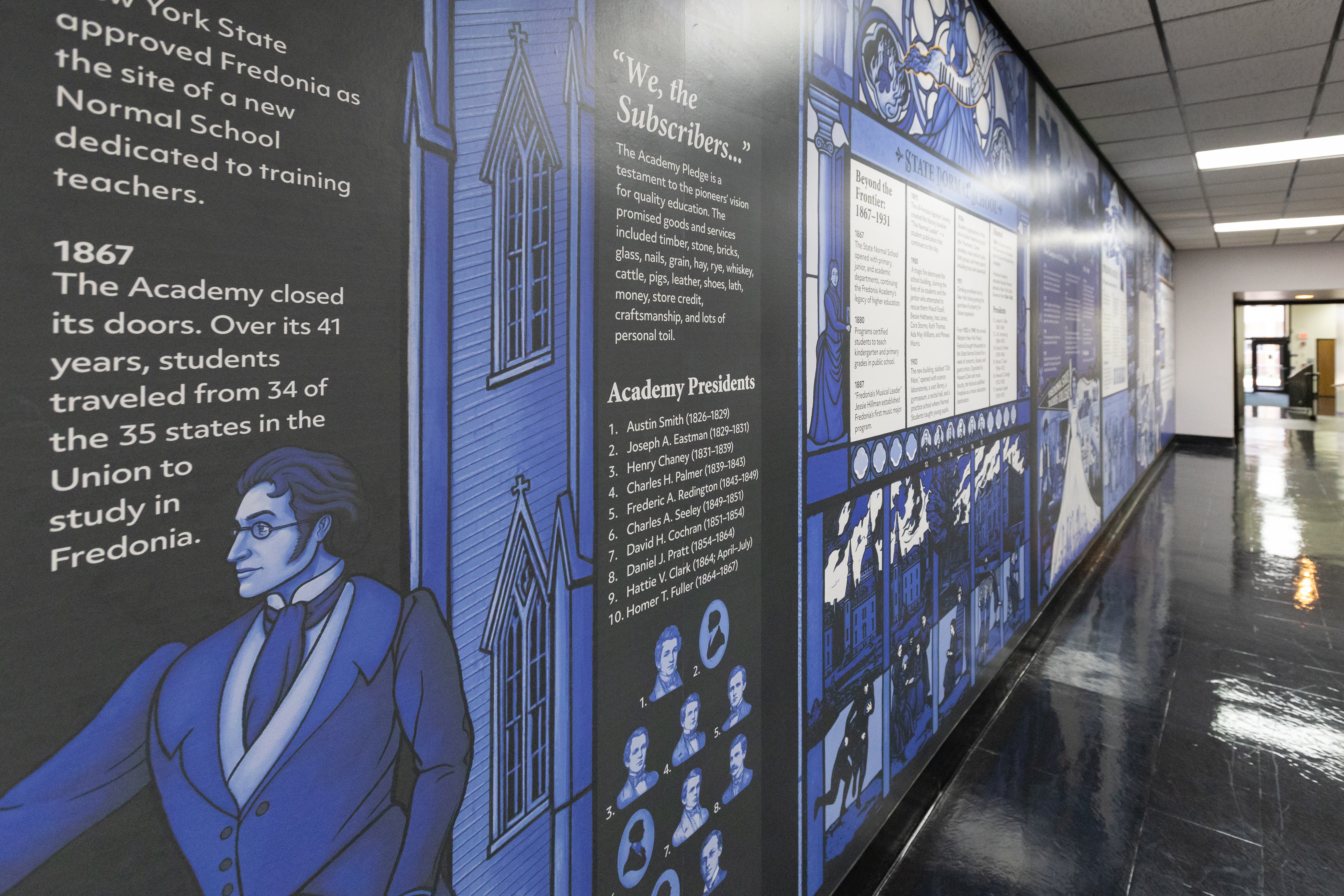 Looking at the length of the Fredonia bicentennial mural
