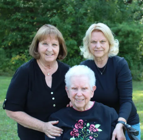 Authors Janel Brown Stormer and Mary Ellen Brown Carlson with Mother, Ruth Carlson Brown, all Fredonia Alumni