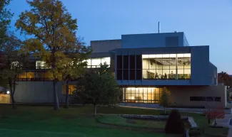 Rockefeller seen in the early evening