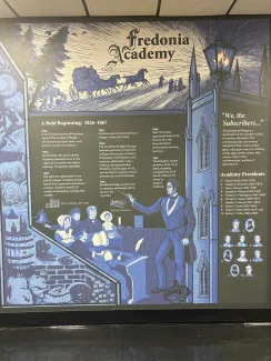 first panel of bicentennial mural